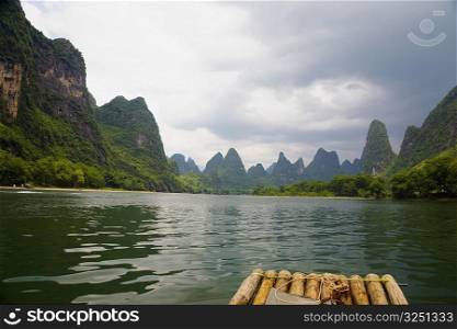 Hills along a river, Guilin Hills, XingPing, Yangshuo, Guangxi Province, China