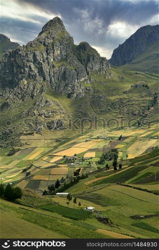 Hills and Valleys Landscape, Ecuadorian Andes, Ecuador, America. Alberto Carrera