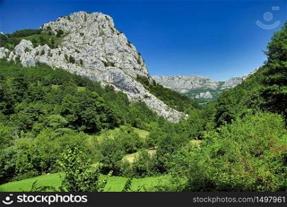 Hills and Valleys Landscape, Redes Natural Park, Asturias, Spain, Europe