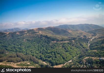 Hills of San Francisco, aerial view.