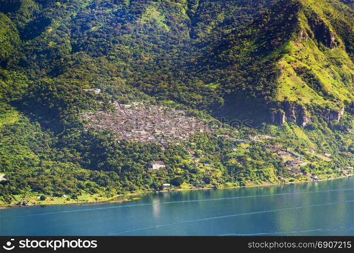 Hillside village of San Pablo La Laguna on Lake Atitlan, Guatemala