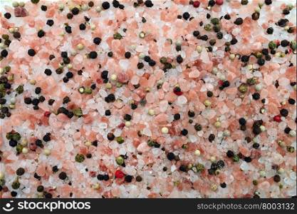Himalaya pink salt and pepper close detail texture