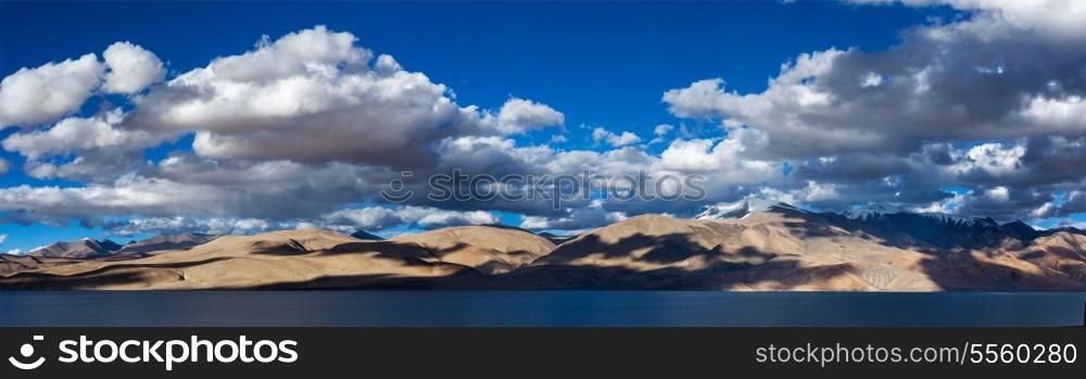 Himalayan lake Tso Moriri on sunset, Korzok, Ladakh, India