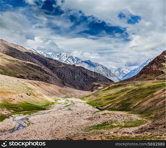 Himalayan landscape. Spiti valley, Himachal Pradesh, India