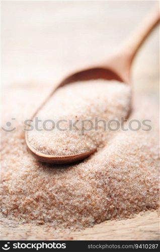 Himalayan pink salt .  Healthy food concept. Speciality salt.  Food background