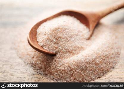 Himalayan pink salt .  Healthy food concept. Speciality salt.  Food background