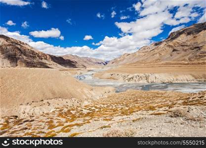 Himalayas landscape, road between Manali and Leh, India
