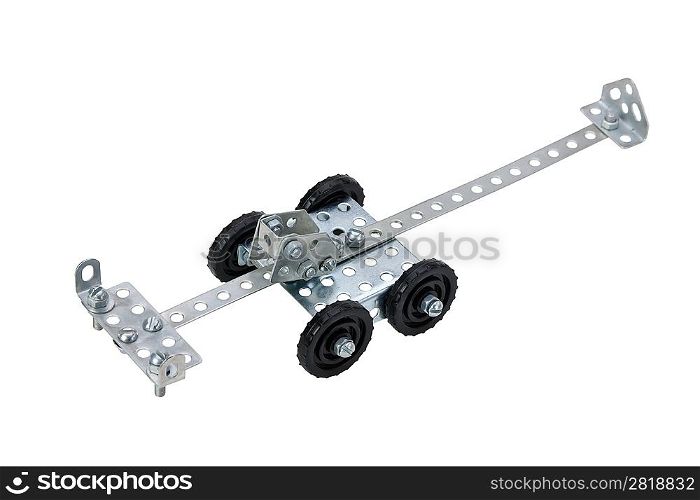 hindcarriage toy - metal kit for construction isolated on white background