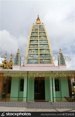 Hindu buddhist temple near Shwe Dagon pagoda in Yangon, Myanmar