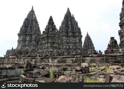 Hindu stone temples in Prambanan, Indonesia