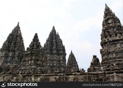 Hindu stone temples in Prambanan, Jawa, Indonesia