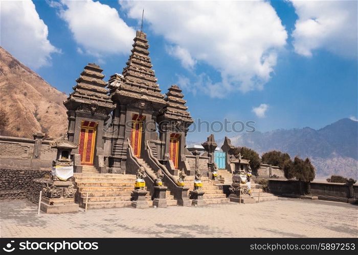 Hindu temple (Pura Luhur Poten) at the foot of Mount Bromo, Java island, Indonesia