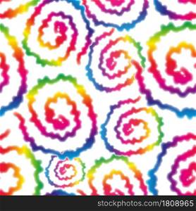 Hippie Tie Dye Rainbow LGBT Swirl Seamless Pattern in Abstract Background Style. Colorful Shibori Psychedelic Texture with Spiral Shape.. Hippie Tie Dye Rainbow LGBT Swirl Seamless Pattern in Abstract Background Style. Colorful Shibori Psychedelic Texture with Spiral Shape