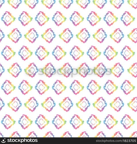 Hippie Tie Dye Rhombus Rainbow LGBT Seamless Pattern in Abstract Background Style. Colorful Shibori Psychedelic Texture with Rhomb Shape.. Hippie Tie Dye Rhombus Rainbow LGBT Seamless Pattern in Abstract Background Style. Colorful Shibori Psychedelic Texture with Rhomb Shape