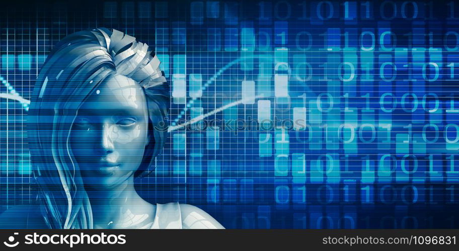 Hispanic Business Woman Using Data Analytics Technology Concept Background. Hispanic Business Woman Using Data Analytics Technology