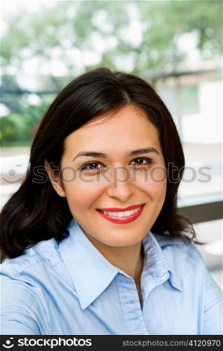 Hispanic Woman Smiling