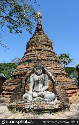 Historic buddhist tower in Myanmar