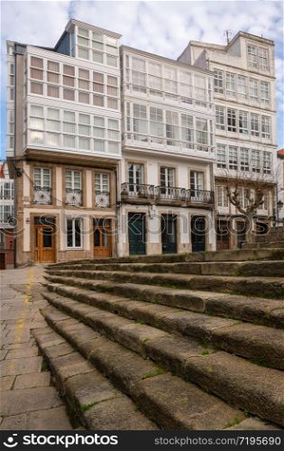 Historic buildings of A Coruna, Galicia, Spain
