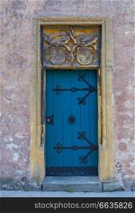 Historic door in Trier Rhineland Palatinate Germany.. Historic door in Trier Rhineland Palatinate Germany