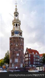 Historic Montelbaans Tower in Amsterdam