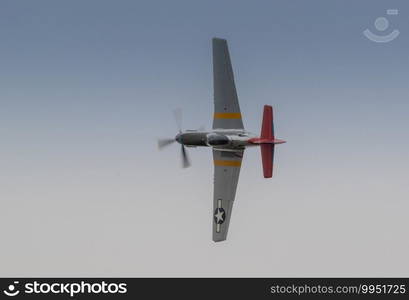 Historic P51 USAF Mustang in flight