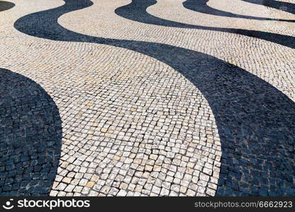 Historic paving stone in Macau China.. Historic paving stone in Macau China