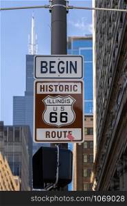 Historic Route 66 Chicago, illinois, USA, United state of America