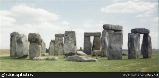 Historic Stonehenge image taken in 1991. Ancient site of mystery and legend continues to evoke and attract.