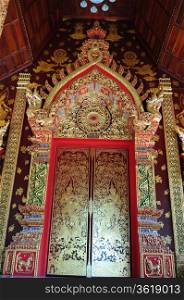 Historic Thai temple in Chiang Mai, Thailand