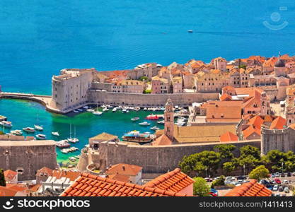 Historic town of Dubrovnik panoramic view, Dalmatia region of Croatia