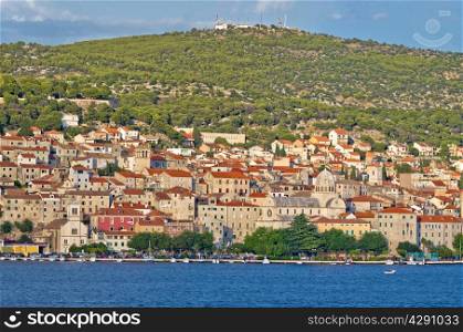 Historic town of Sibenik waterfront view, Dalmatia, Croatia