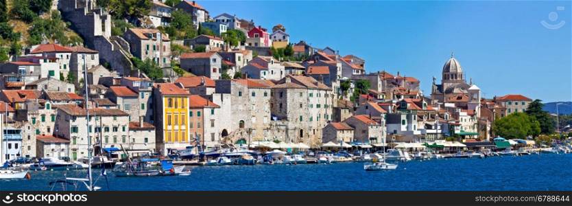 Historic UNESCO town of Sibenik panorama, Dalmatia, Croatia