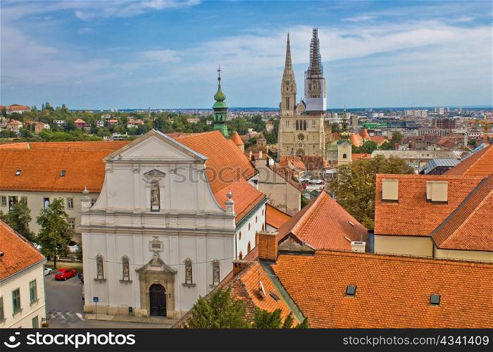 Historic upper town of Zagreb - capital of Croatia