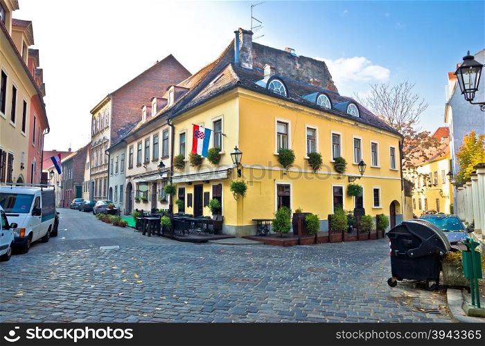 Historic Upper Zagreb street view, capital of Croatia