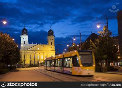 Historical center of the Debrecen, Hungary. Debrecen is the second largest city in Hungary after Budapest.
