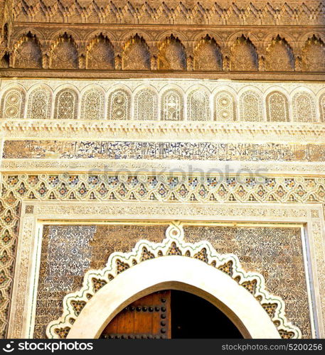 historical in antique building door morocco style africa wood and metal rusty