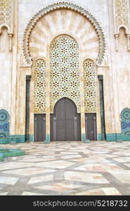 historical in antique building door morocco style africa wood and metal rusty
