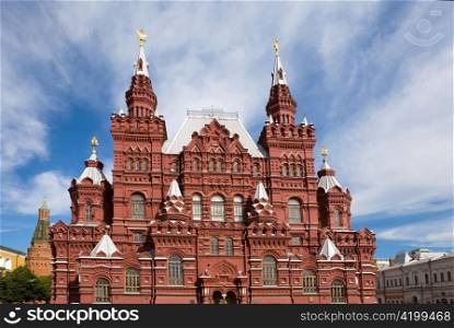 Historical museum on red square in Moscow, Russia.