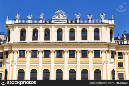 Historical Schonbrunn palace in Vienna, Austria