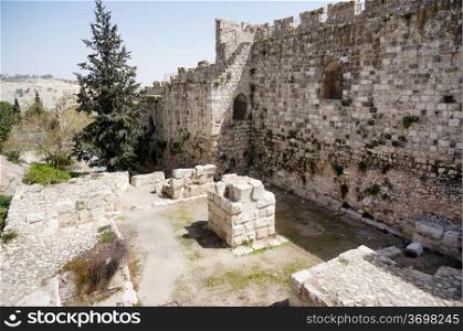 History and archaeology in old city of jerusalem israel capital