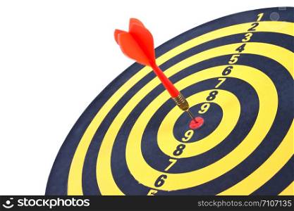 Hitting the target, business concept