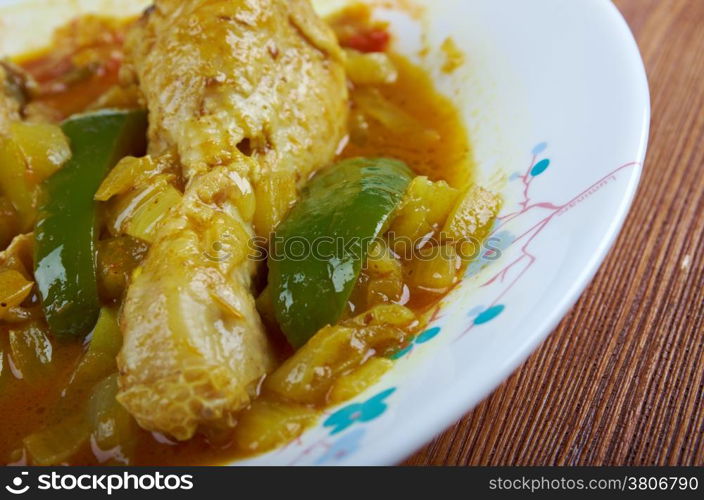 Hkatenkwan Ghanaian chicken and groundnut stew.popular in sub-Saharan African cooking