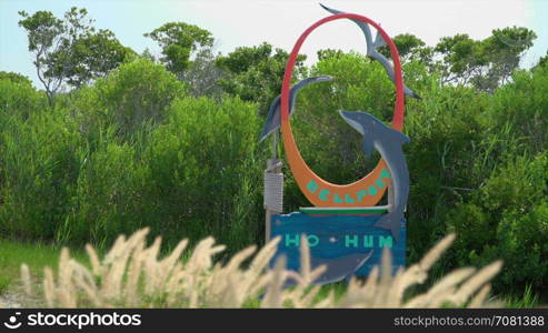 Ho Hum beach sign on Fire Island