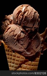 ?hocolate ice cream cone. generative AI