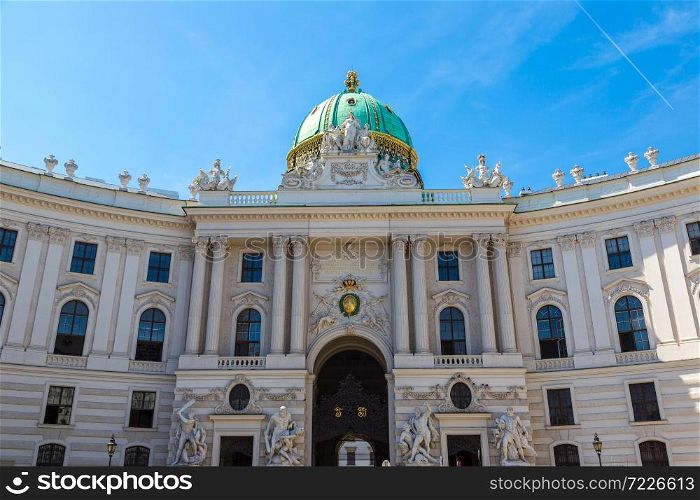 Hofburg Palace in Vienna, Austria in a beautiful summer day