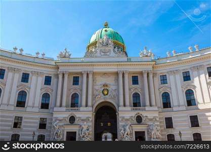 Hofburg Palace in Vienna, Austria in a beautiful summer day