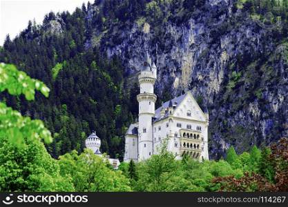 Hohenschwangau, Germany- May 30, 2016:Neuschwanstein Castle is visited by more than 1.3 million people annually, with as many as 6,000 per day in the summer.