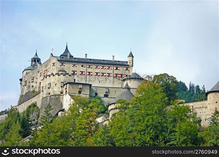 Hohenwerfen Castle, medieval castle in Austria near Salzburg