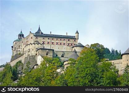 Hohenwerfen Castle, medieval castle in Austria near Salzburg
