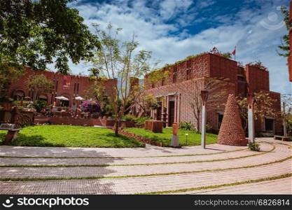 HOI AN, VIETNAM - MARCH 19, 2017: Terra cotta museum in the Thanh Ha Pottery Village. The village was formed at the end of the 15th century, by the Thu Bon river, Quang Nam, Vietnam.